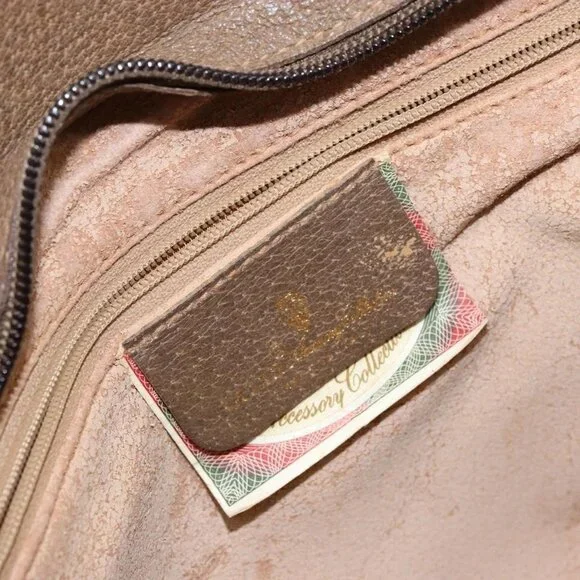 GUCCI GG Supreme Web Sherry Line Bag PVC Beige Gold 14 02 013 Auth 144420 - Picture 11 of 16